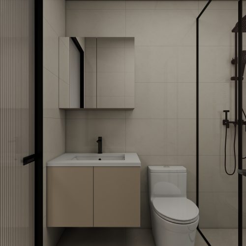 Tengah Garden Bloom 2-Room Design A (Kitchen, Master Bedroom, and Bathroom Cabinets)