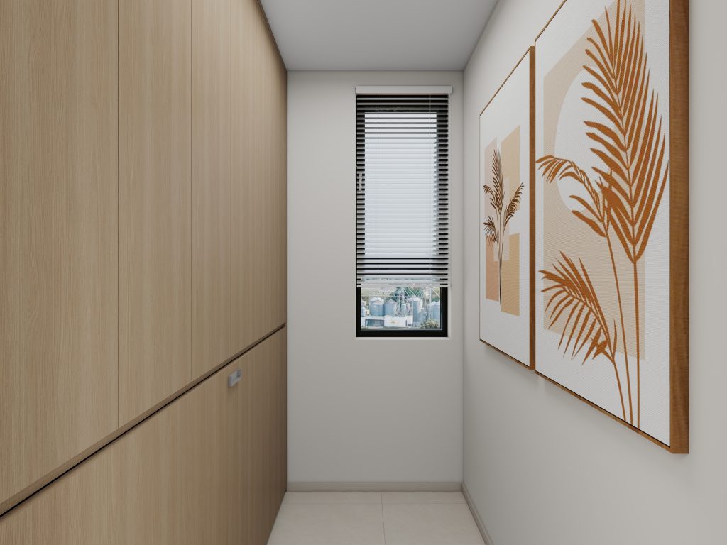 Bedroom 1 Full Height Space Saving Beds with Storage Cabinet (7 feet)