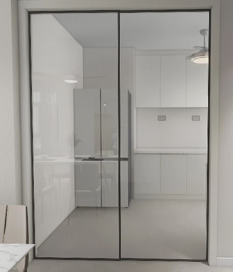 Kitchen Entrance Aluminium Frame Silding Door (6 feet)