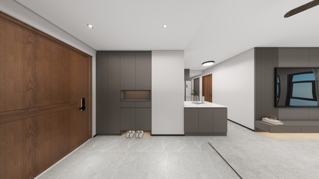 Foyer Full Height Shoes Cabinet  (5 feet)