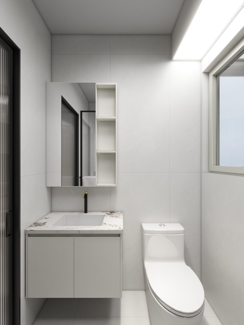 Common Bathroom Top & Bottom Cabinets (5 feet)