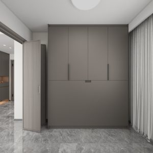 Bedroom 1 Full Height Space Saving Beds with Storage Cabinet (7 feet)