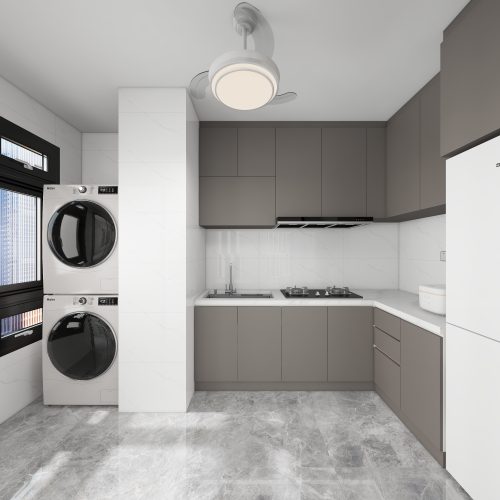 Tengah Parc Woods 2-Room Design C (Kitchen, Master Bedroom, and Bathroom Cabinets)