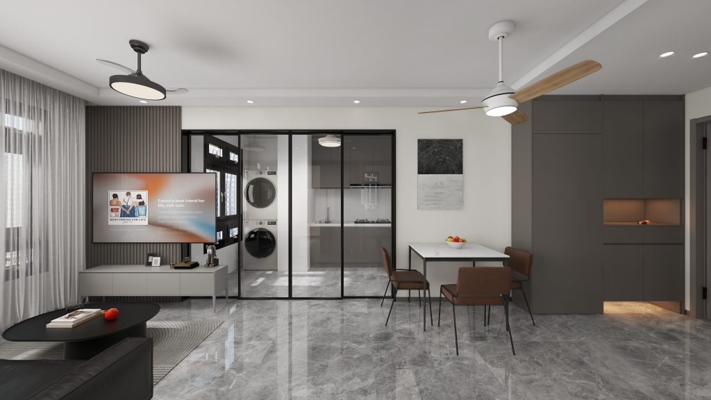 Kitchen Entrance Aluminium Frame Silding Door (11 feet)