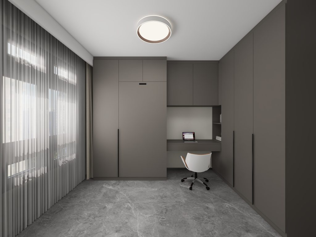 Bedroom 2 Space Saving Beds with Casement Wardrobe with Open Shelves (15.5 feet)