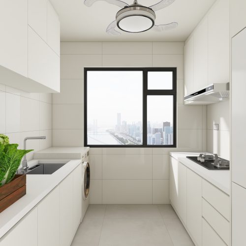 Punggol Point Cove 2-Room Design B (Kitchen, Master Bedroom, and Bathroom Cabinets)