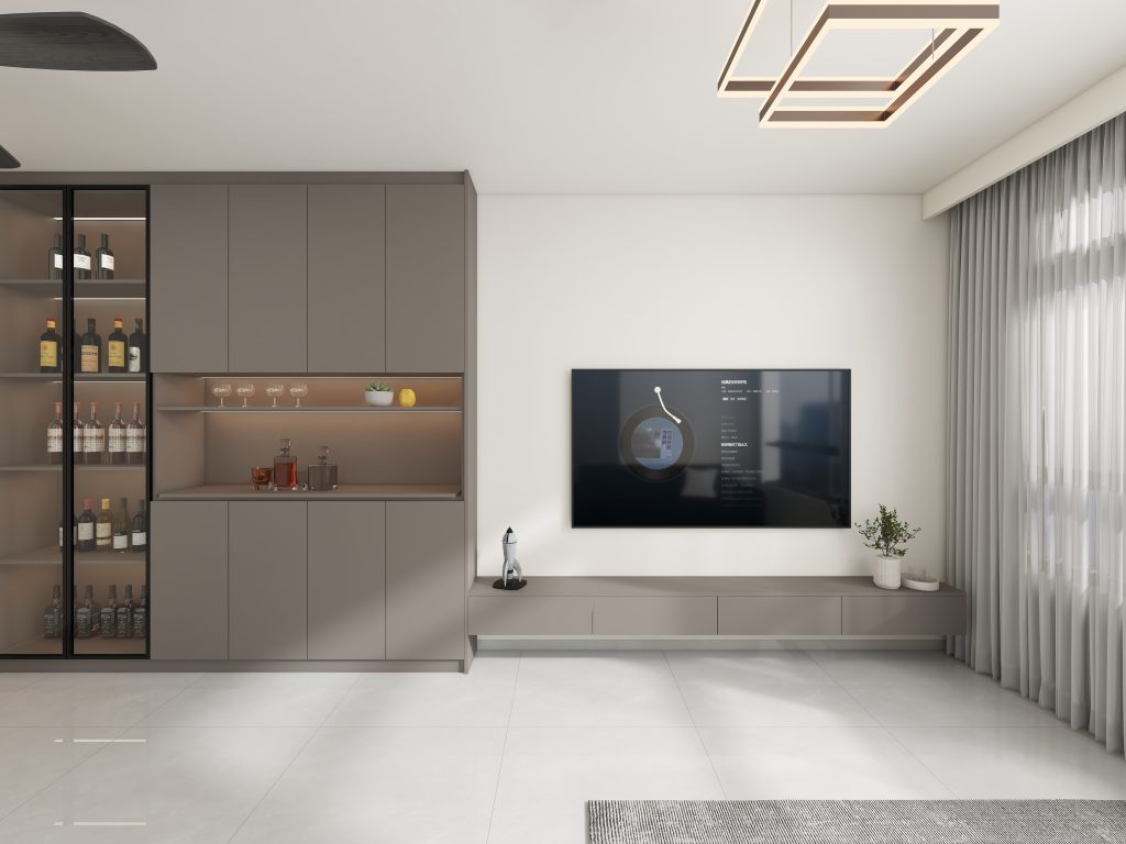 Living Room Suspended Tv Console