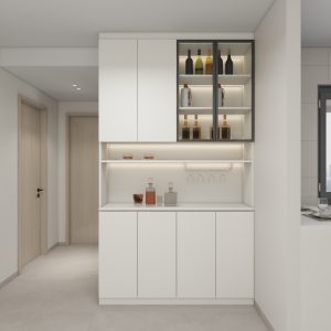 Dining Cabinet  with Glass Door (6 feet)