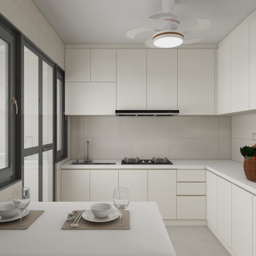 Punggol Point Cove 4-Room Design A (Kitchen, Master Bedroom, and Bathroom Cabinets)