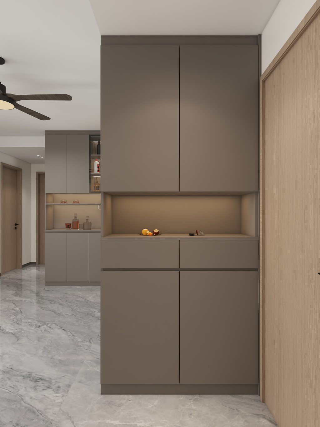 Foyer Full Height Shoes Cabinet  (3 feet)