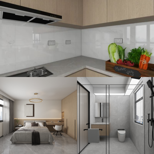 Punggol Point Cove 4-Room Design B (Kitchen, Master Bedroom, and Bathroom Cabinets)