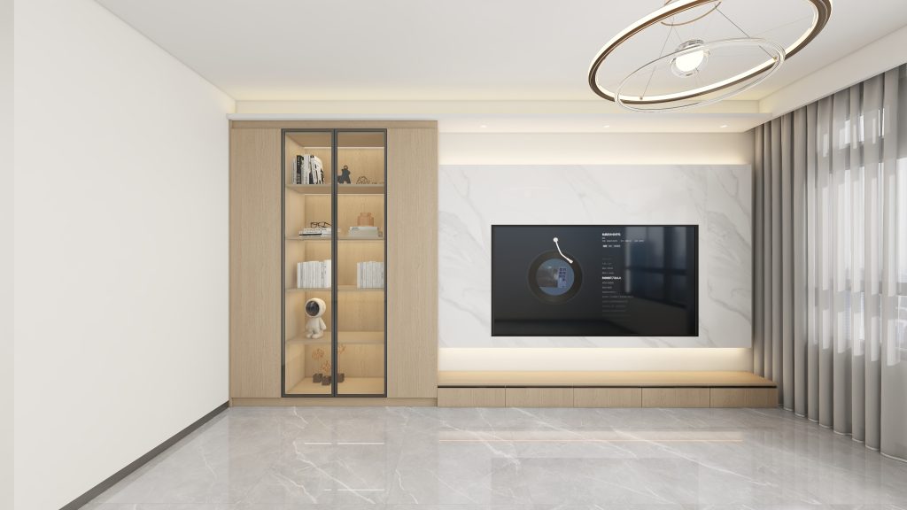 Living Suspended Tv Console & Feature Wall  (10 feet)