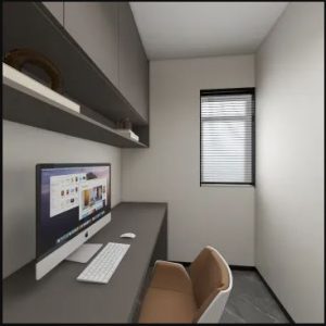 Bedroom 1 Top cabinet with open shelve compartment with table