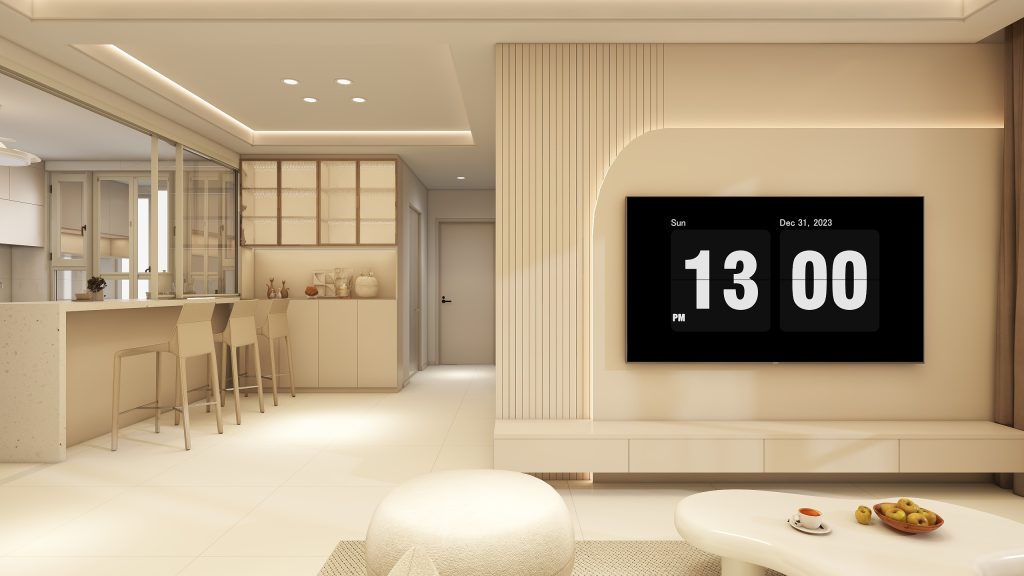 Living Suspended Tv Console & Feature Wall (9 feet)