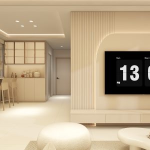 Living Suspended Tv Console & Feature Wall (9 feet)