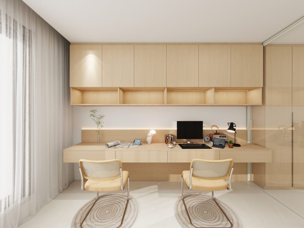 Study Room Top Hung Cabinet with Study Table  (20 feet)