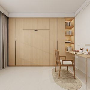 Bedroom 2 Space Saving Beds with Casement Wardrobe with Study Table (11.5  feet)