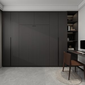 Bedroom 2 Space Saving Beds with Casement Wardrobe with Study Table (11.5  feet)