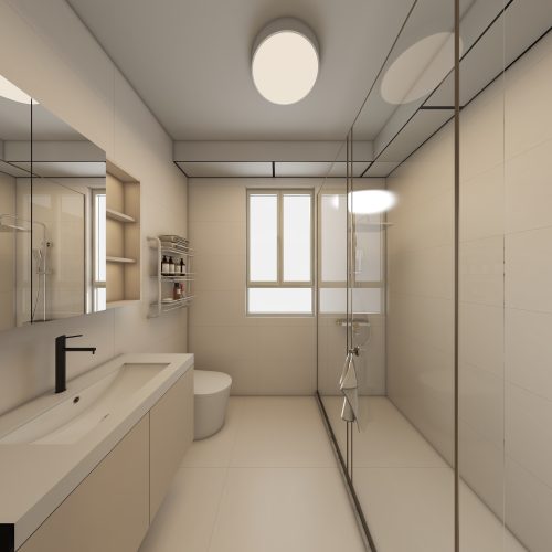 Tampines Green Opal 4-Room Design A (Kitchen, Master Bedroom, and Bathroom Cabinets)
