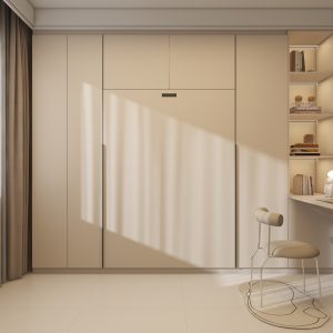 Bedroom 2 Space Saving Beds with Casement Wardrobe with Study Table (11.5  feet)