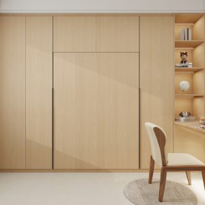 Bedroom 2 Space Saving Beds with Casement Wardrobe with Study Table (11.5  feet)