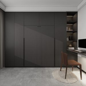 Bedroom 2 Space Saving Beds with Casement Wardrobe with Study Table (11.5  feet)