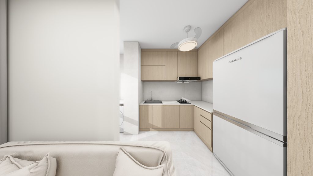 Toa Payoh Ridge 2-Room Design B (Kitchen, Master Bedroom, and Bathroom Cabinets)