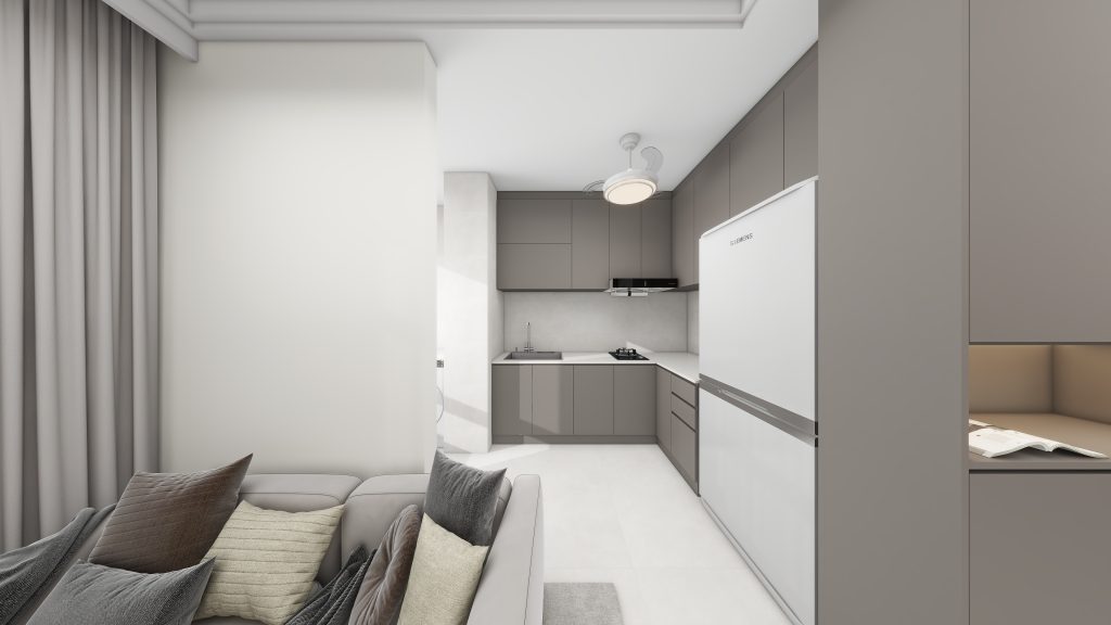 Toa Payoh Ridge 2-Room Design C (Kitchen, Master Bedroom, and Bathroom Cabinets)