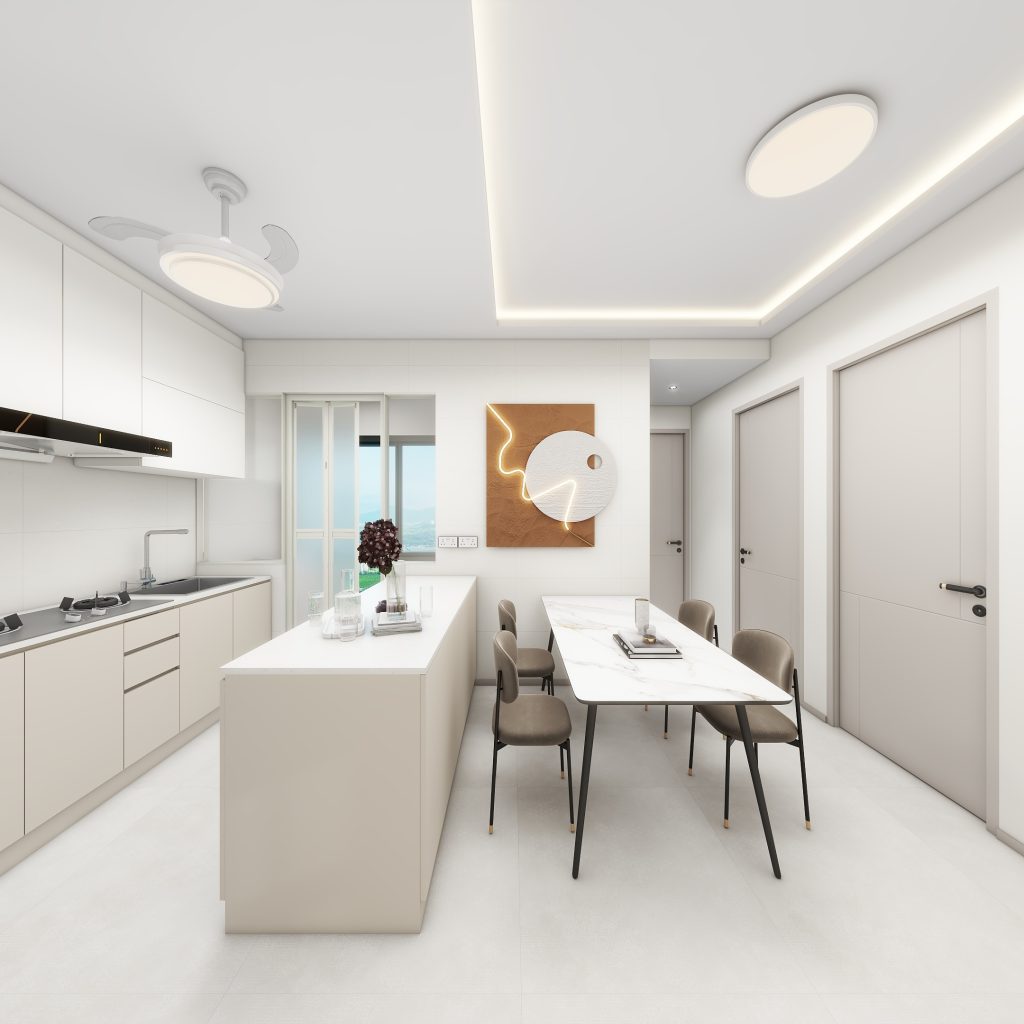 Kitchen Island with Sintered Stone  (6 feet)