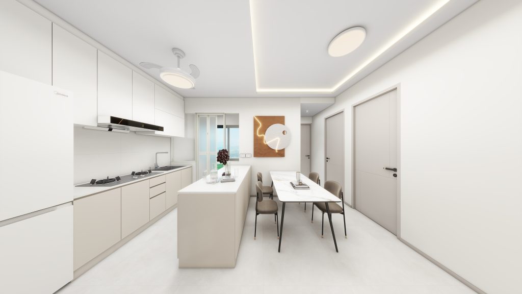 Toa Payoh Ridge 4-Room Type 1 Design A (Kitchen, Master Bedroom, and Bathroom Cabinets)