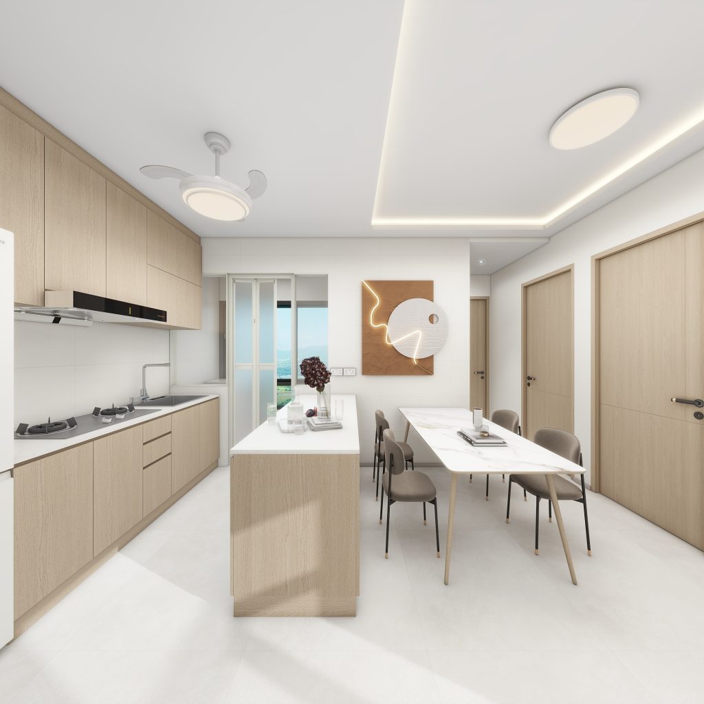 Kitchen Island with Sintered Stone  (6 feet)
