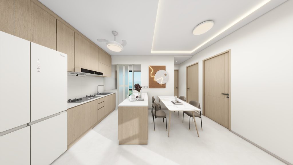 Toa Payoh Ridge 4-Room Type 1 Design B (Kitchen, Master Bedroom, and Bathroom Cabinets)