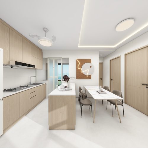 Toa Payoh Ridge 4-Room Type 1 Design B (Kitchen, Master Bedroom, and Bathroom Cabinets)
