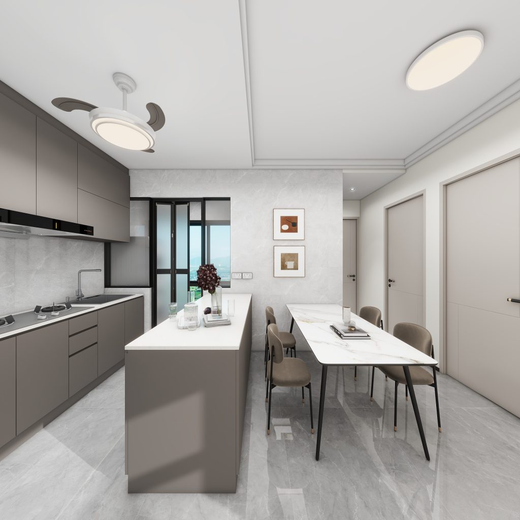 Kitchen Island with Sintered Stone  (6 feet)