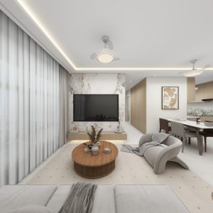 Living Suspended Tv Console & Feature Wall (5 feet)