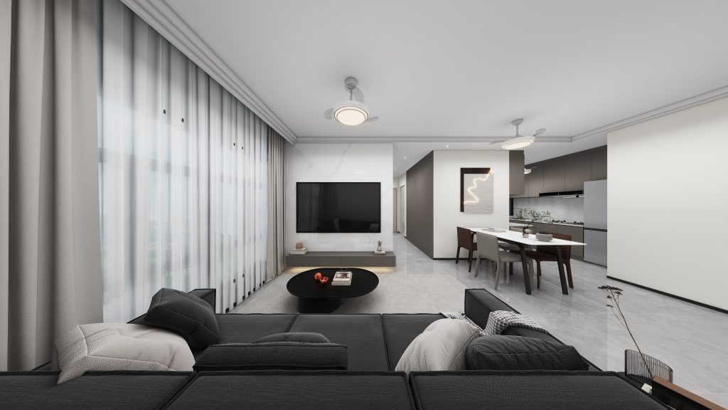 Living Suspended Tv Console & Feature Wall (5 feet)