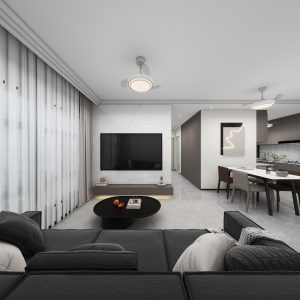 Living Suspended Tv Console & Feature Wall (5 feet)