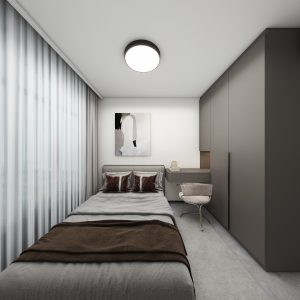 Bedroom 1 Casement Wardrobe with Study Table (11.5 feet)