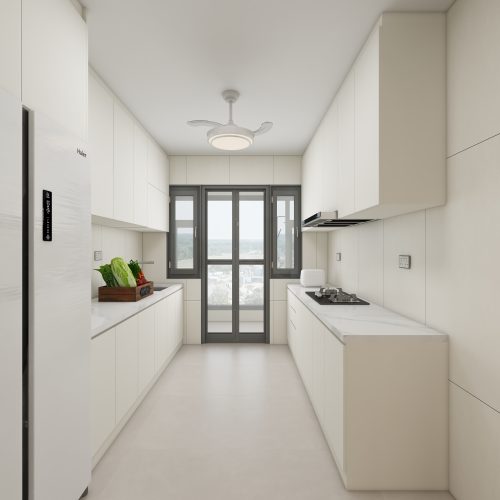 Yishun Boardwalk 5-Room Design A (Kitchen, Master Bedroom, and Bathroom Cabinets)