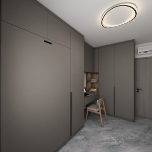 Bedroom 2 Space Saving Beds with Casement Wardrobe with Study table (14 feet)