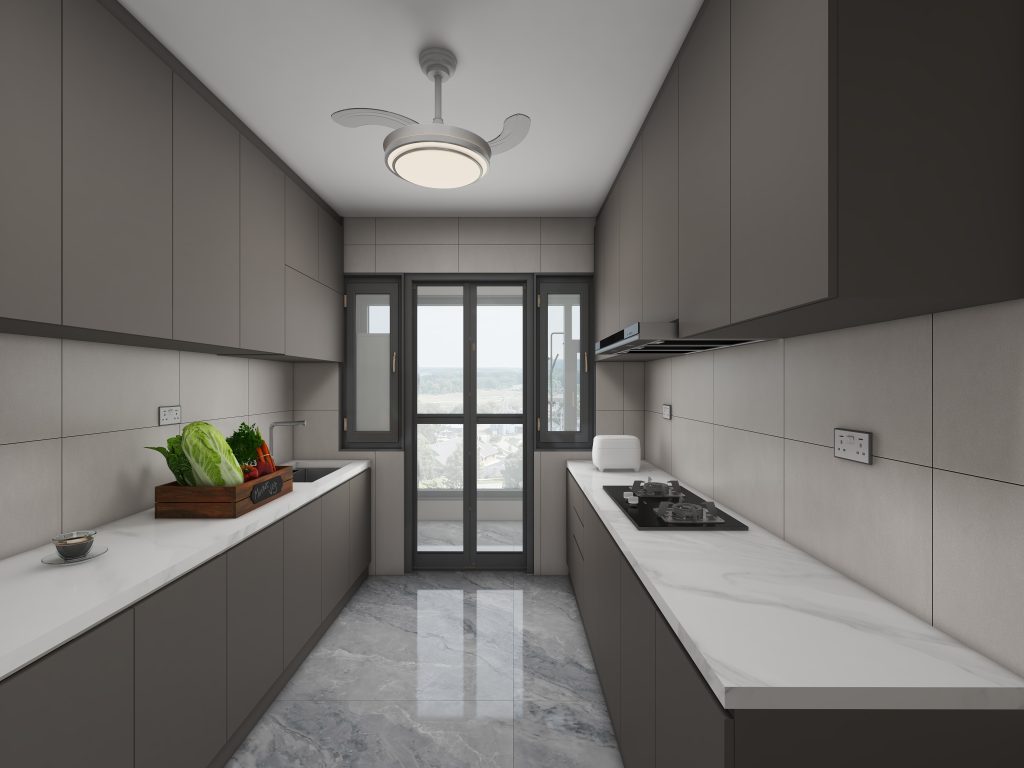 Yishun Boardwalk 5-Room Design C (Kitchen, Master Bedroom, and Bathroom Cabinets)