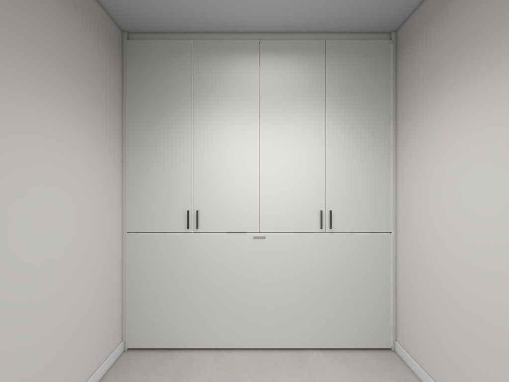 Bomb Shelter Full Height Space Saving Beds with Storage Cabinet (7 feet)