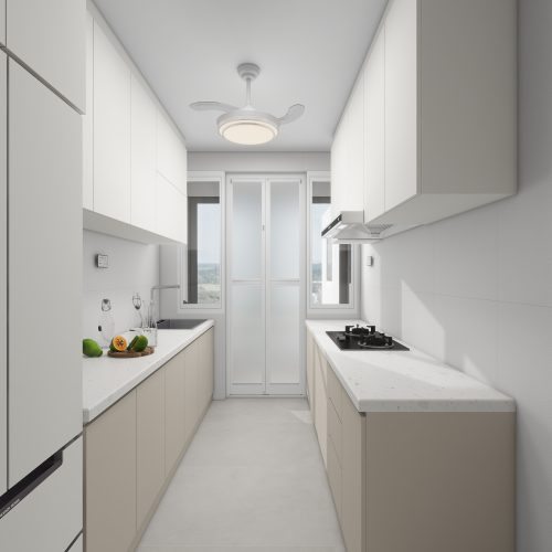 Yishun Boardwalk 4-Room Design A (Kitchen, Master Bedroom, and Bathroom Cabinets)