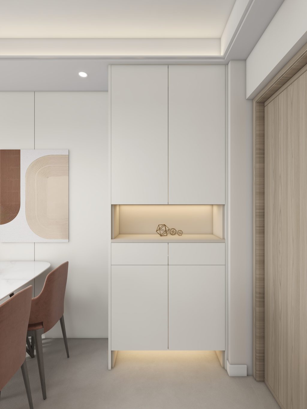 Foyer Full Height Shoes Cabinet  (2.5 feet)
