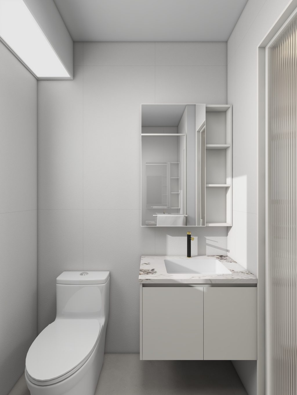 Yishun Boardwalk 4-Room Design A (Kitchen, Master Bedroom, and Bathroom Cabinets)