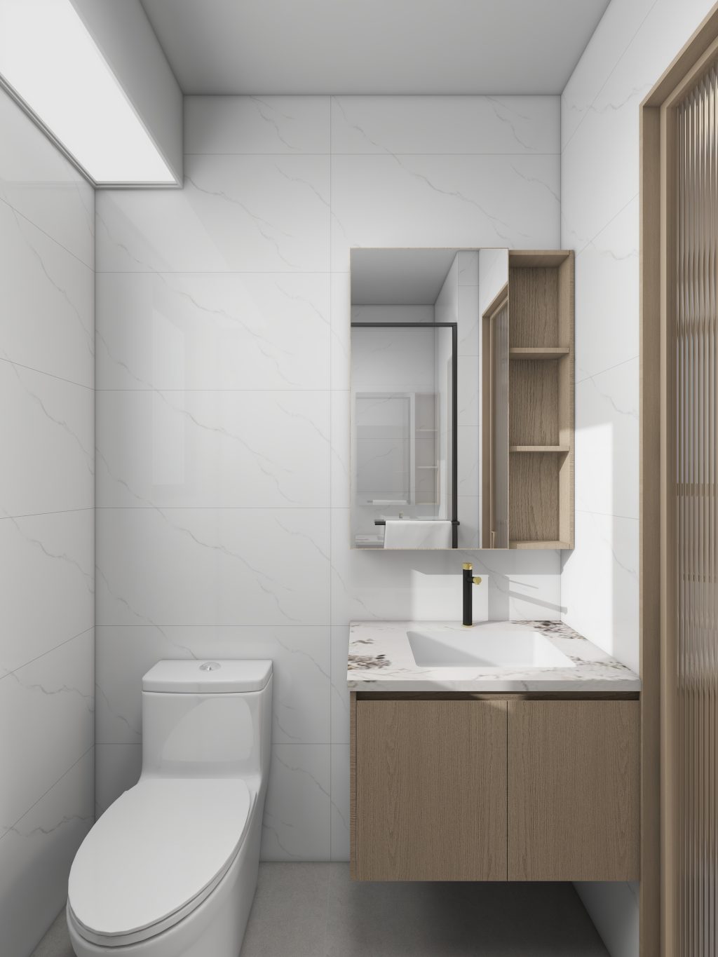 Yishun Boardwalk 4-Room Design B (Kitchen, Master Bedroom, and Bathroom Cabinets)