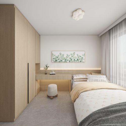 Yishun Boardwalk 4-Room Design B (Kitchen, Master Bedroom, and Bathroom Cabinets)