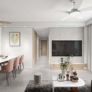 Living Tv Console & Feature Wall  (7 feet)