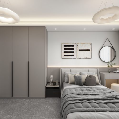 Yishun Boardwalk 4-Room Design C (Kitchen, Master Bedroom, and Bathroom Cabinets)