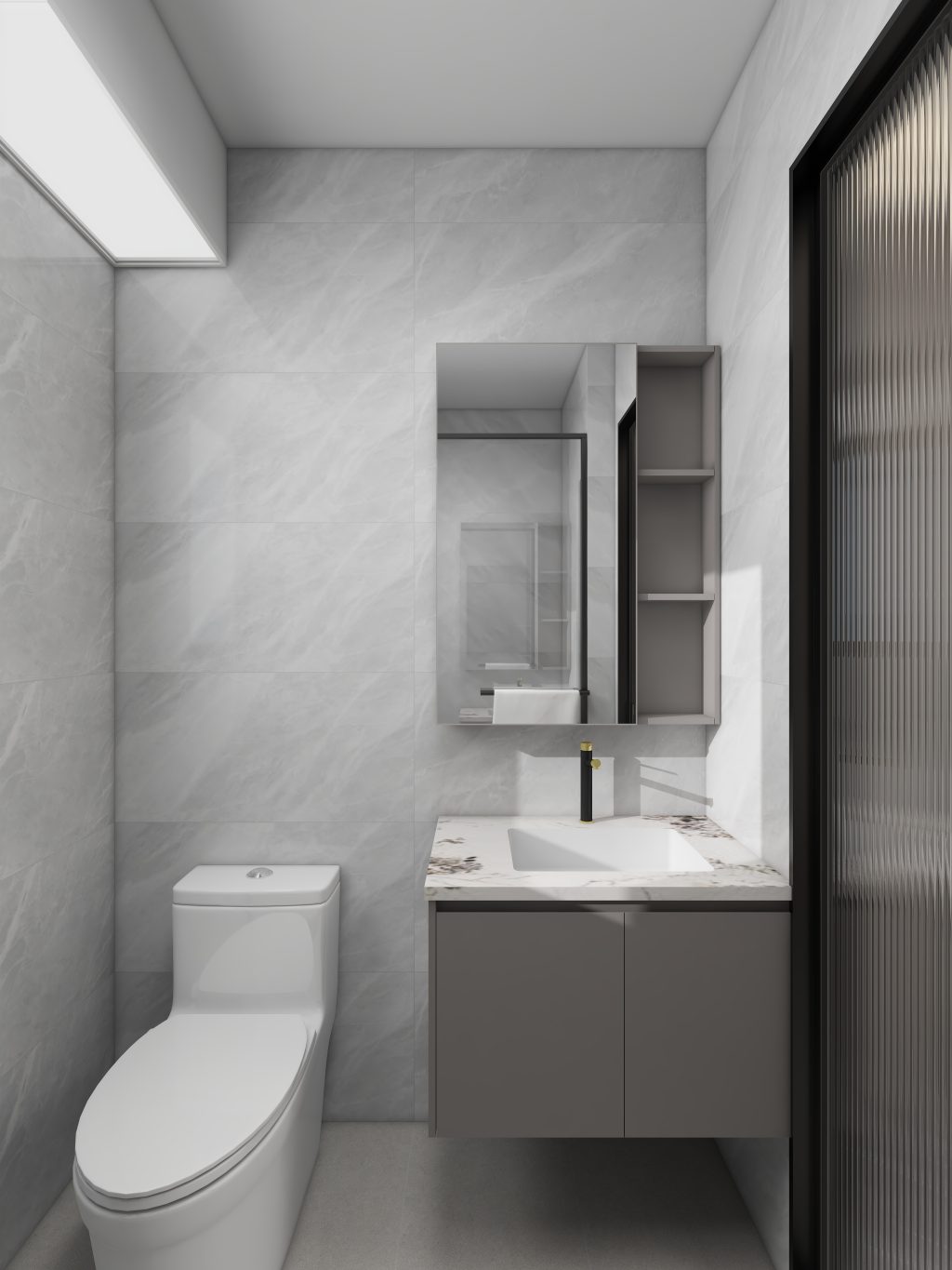 Yishun Boardwalk 4-Room Design C (Kitchen, Master Bedroom, and Bathroom Cabinets)